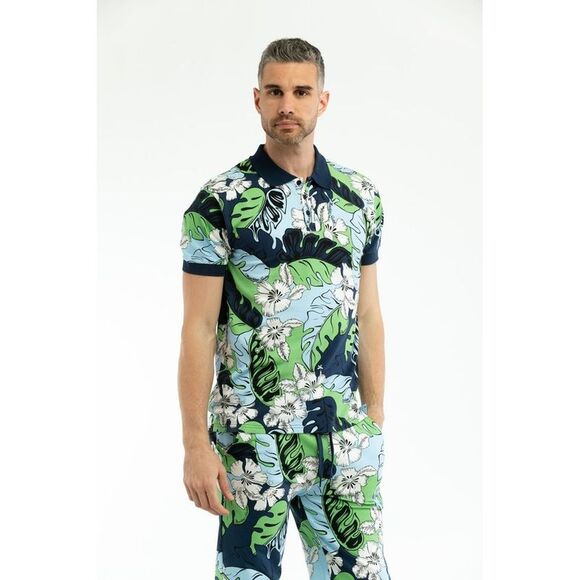 Moschino Multicolor Cotton Polo Men's Shirt
